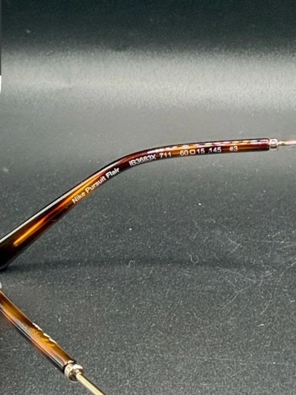 Nike  FLAIR Gold Frame Sunglasses with Dark Brown Lenses